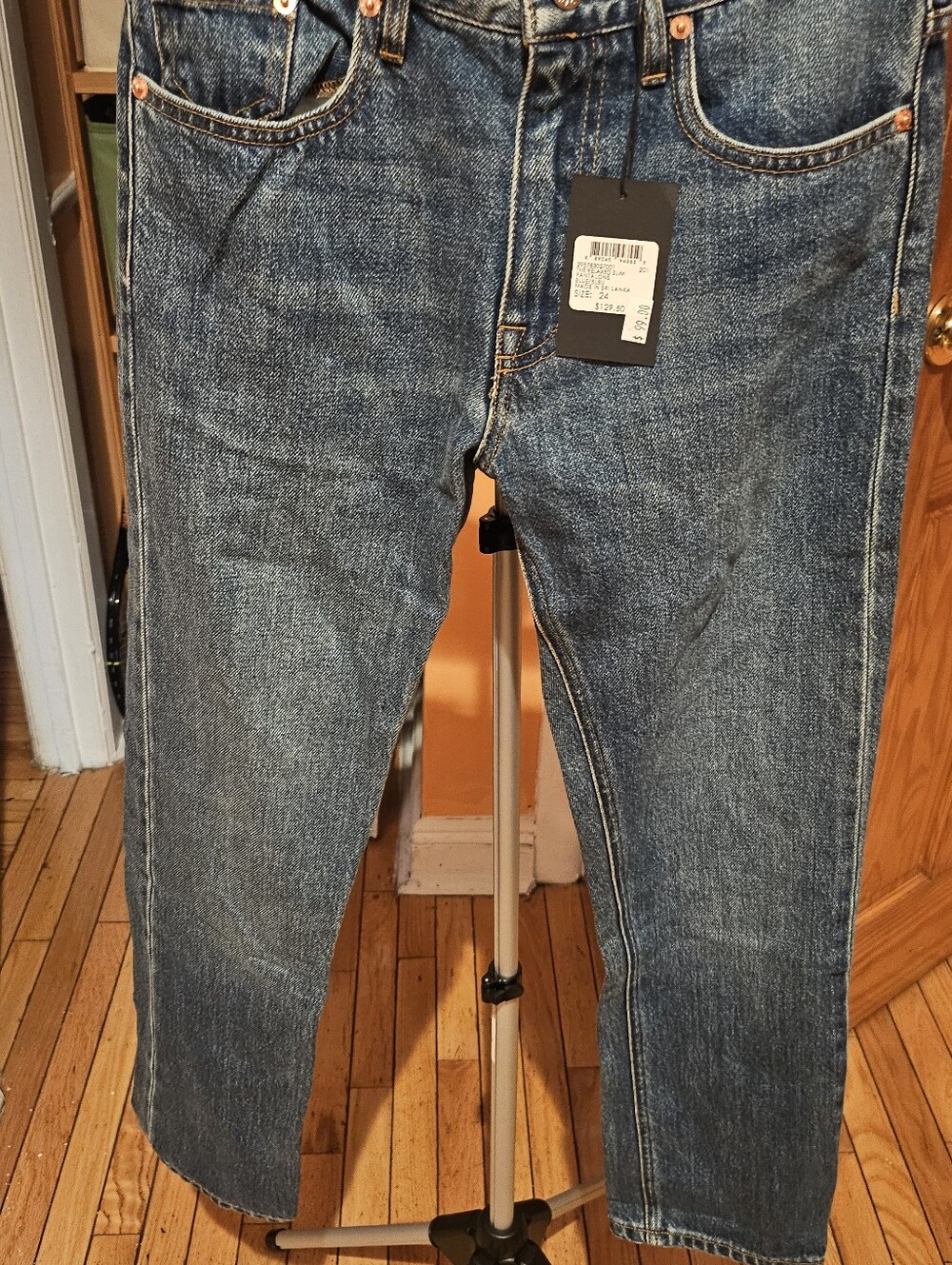 Men's Classic Blue Denim Jeans - Casual Straight Fit